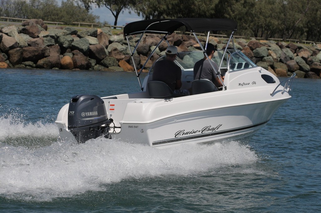 Yamaha launched its all-new F70A only days ago. It proved to be a brilliant performer on this Cruise Craft when put to the test.  - Sydney Boat Show closer than you think © SW